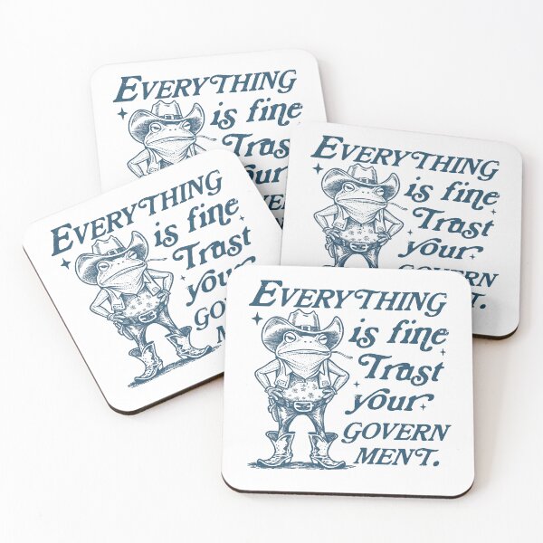 Item preview, Frog everything is fine trust your government, be ungovernable, resistance, feminist meme designed and sold by borenclolahroy.