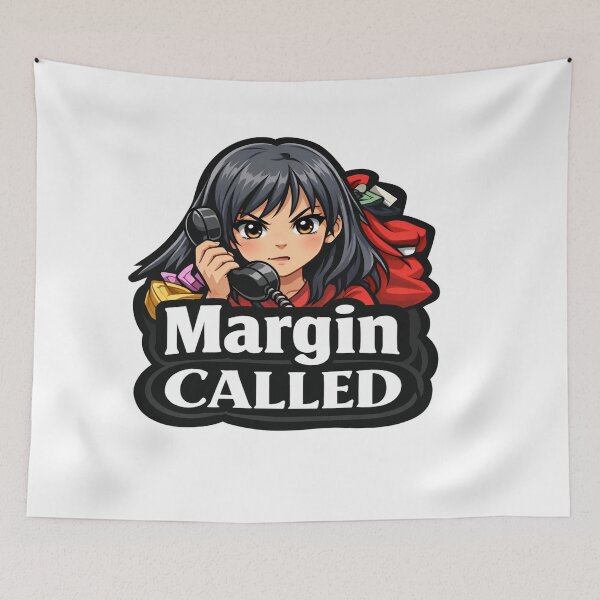 Item preview, Margin Called Anime Trader – Funny Stock Market & Options Trading Meme designed and sold by VolatilityEdge.