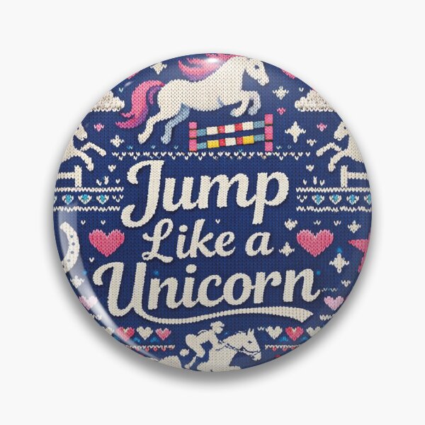 Item preview, Jump Like a Unicorn Show Jumping Knitting Pattern designed and sold by Mauswohn.