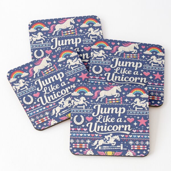 Item preview, Jump Like a Unicorn Show Jumping Knitting Pattern designed and sold by Mauswohn.