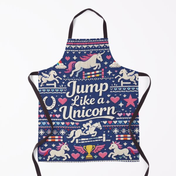Item preview, Jump Like a Unicorn Show Jumping Knitting Pattern designed and sold by Mauswohn.