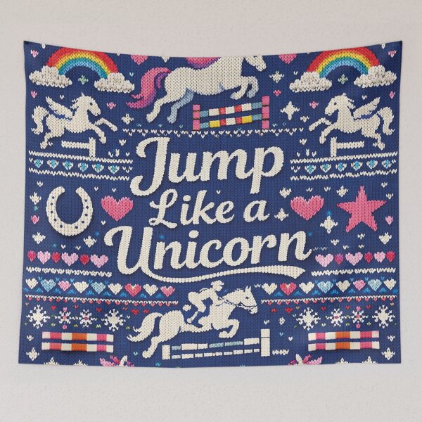 Item preview, Jump Like a Unicorn Show Jumping Knitting Pattern designed and sold by Mauswohn.