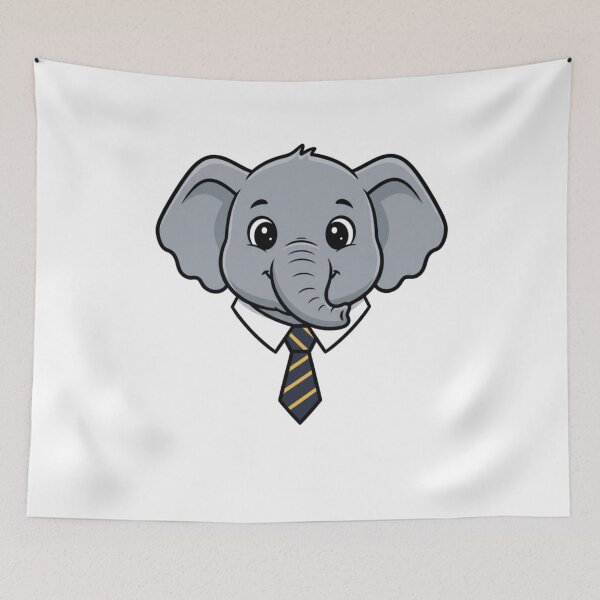 Item preview, Professional Cartoon Elephant Boss With Striped Tie designed and sold by k3rstman1.