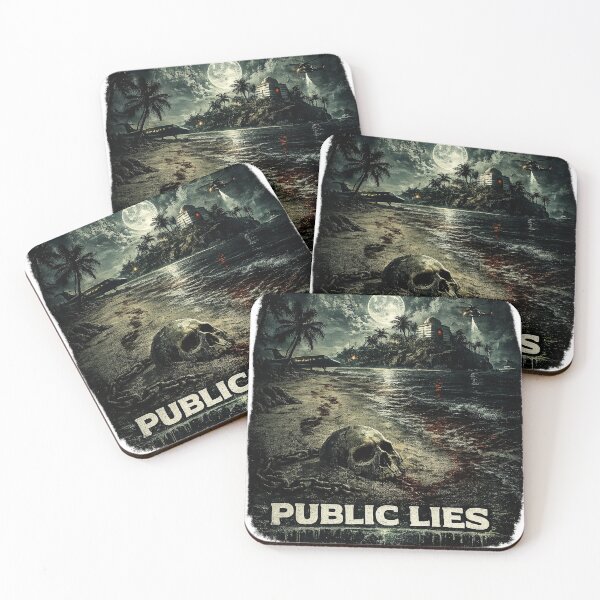 Item preview, Private Island Public Lies Dark Mystery Beach Streetwear Graphic designed and sold by Sunny Flamingo Studio.