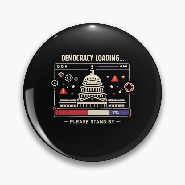 Item preview, Democracy loading please stand by - government shutdown  designed and sold by trendie-tees.