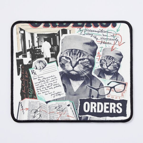 Item preview, Doctor's Orders – Funny Cat Doctor Prescription Vintage Medical Humor Illustration designed and sold by ShinyMonkeShop.