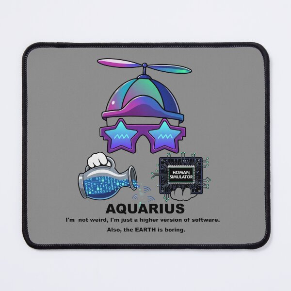 Item preview, Funny Aquarius Zodiac - "Higher Software" Digital Alien Design designed and sold by ClaussShop.