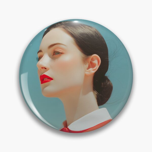 Item preview, Red Portrait of Woman in Red Blouse, Stylish Photography designed and sold by Mindrender.