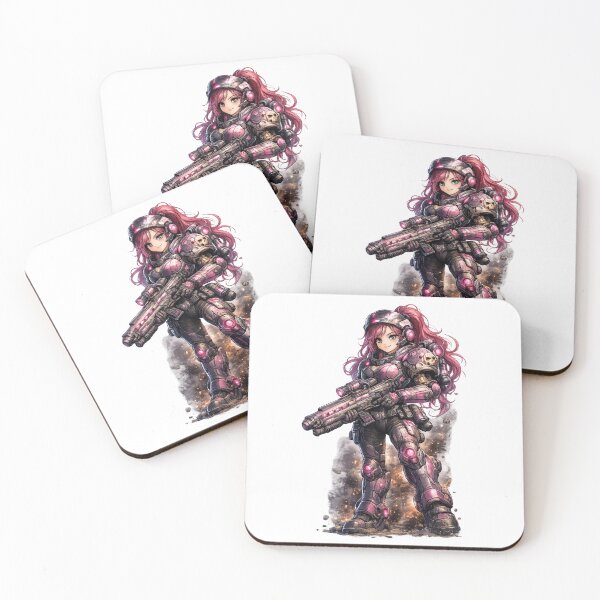 Item preview, Cute Anime Female Space Marine designed and sold by VoidLaughs.