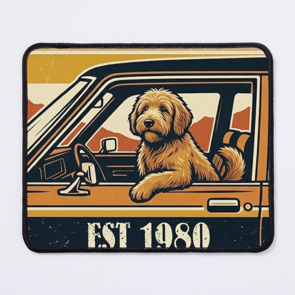 Item preview, Retro Bernedoodle Road Trip | Vintage Adventure Dog Art designed and sold by MCBreath.