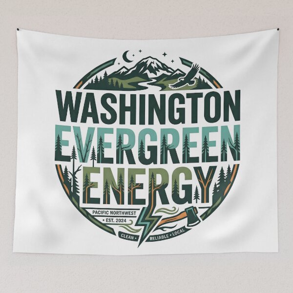 Item preview, washington energy, renewable energy, green energy designed and sold by TrueArtVibes.