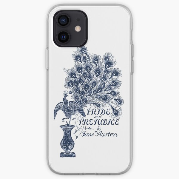 Orgullo y prejuicio de Jane Austen Cubierta de pavo real Funda blanda para iPhone