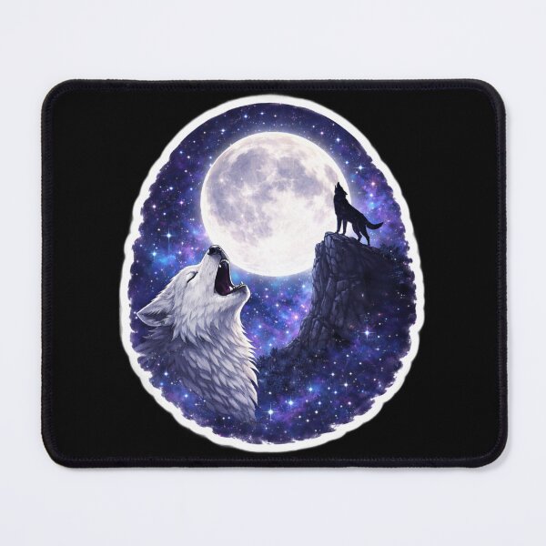 Item preview, Two Howling Wolves Moon – Wolf Cliffside Sky designed and sold by ClutchCassidyTees.