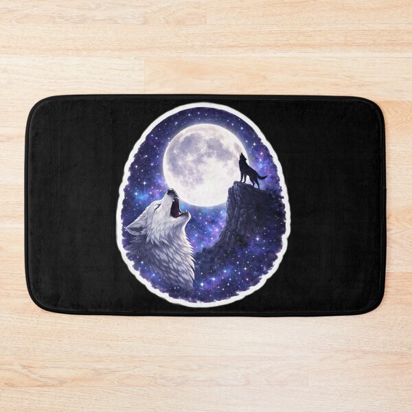 Item preview, Two Howling Wolves Moon – Wolf Cliffside Sky  designed and sold by ClutchCassidyTees.