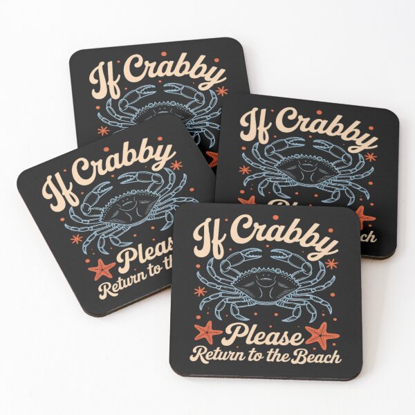 Item preview, If Crabby Please Return To The Beach Funny Coastal Crab Humor Classic T-Shirt designed and sold by Qwertycraftd.