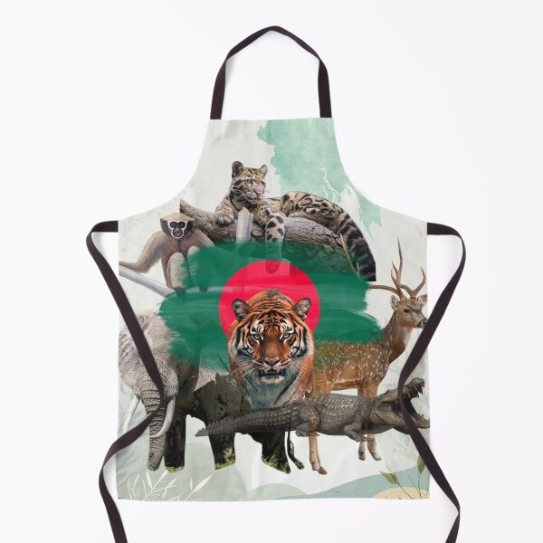 Item preview, Six Iconic Wild Soul of Bangladesh (Royal bengal tiger, rare clouded leopard, spotted deer, gharial, western hoolock gibbon, asian elephant) designed and sold by BigSquareOfficial.