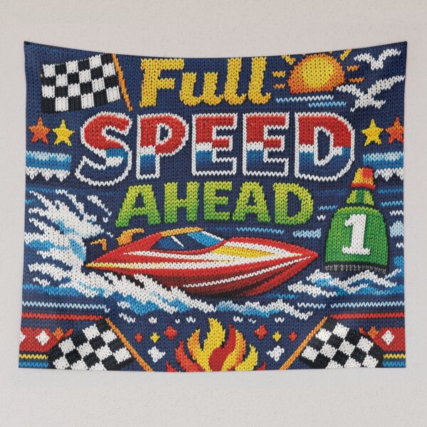 Item preview, Full Speed Ahead Speedboat Motorboat Knitting Pattern designed and sold by Mauswohn.