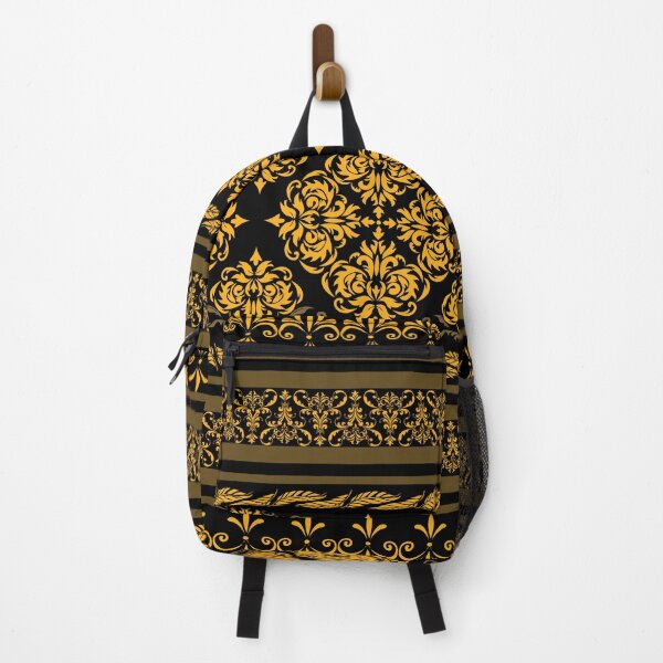 Item preview, Luxury Vintage Floral Damask Border Pattern in Gold designed and sold by PowerAntShop.