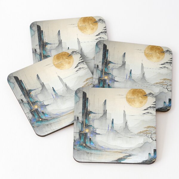 Item preview, Futuristic Cyberpunk Cityscape designed and sold by MaddenFaircroft.