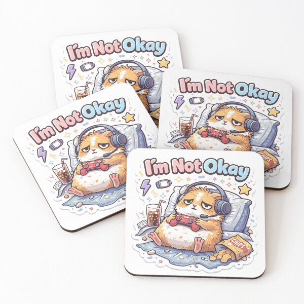 Item preview, I'm Not Okay Hamster Meme Sticker designed and sold by CaptainDude.