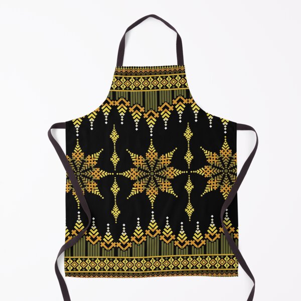 Item preview, Ethnic Star Tribal Pattern Border in Gold on Black Background designed and sold by PowerAntShop.