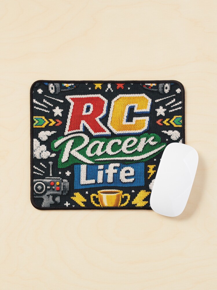 Thumbnail 1 of 5, Mouse Pad, RC Racer Life Remote Controlled Cars Knitting Pattern designed and sold by Mauswohn.