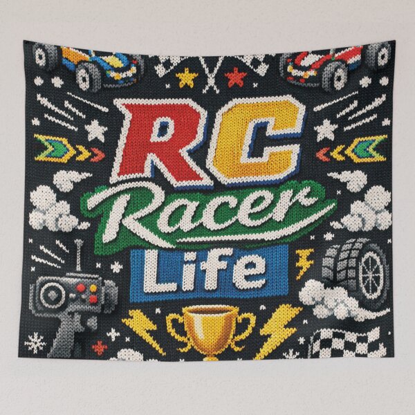 Item preview, RC Racer Life Remote Controlled Cars Knitting Pattern designed and sold by Mauswohn.