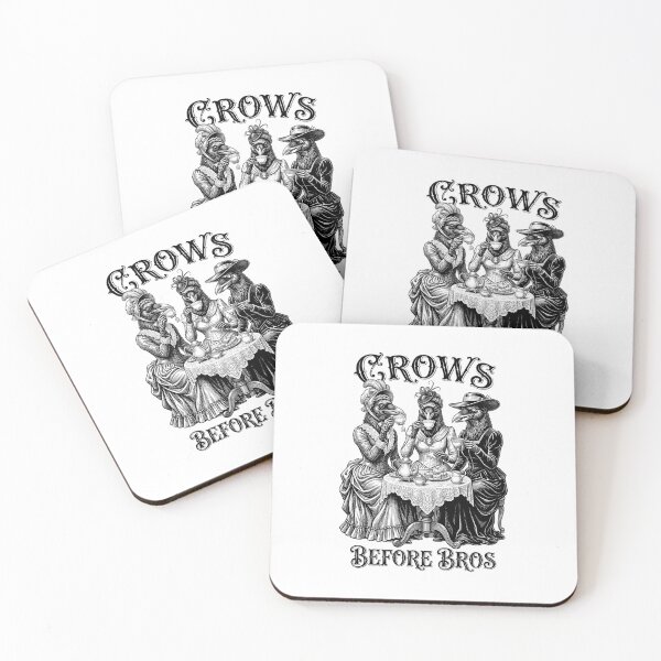 Item preview, Crows Before Bros Funny Feminist Vintage Raven Ladies Tea designed and sold by GrandeDuc.