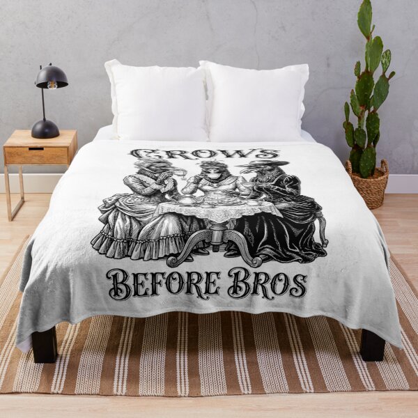 Item preview, Crows Before Bros Funny Feminist Vintage Raven Ladies Tea designed and sold by GrandeDuc.