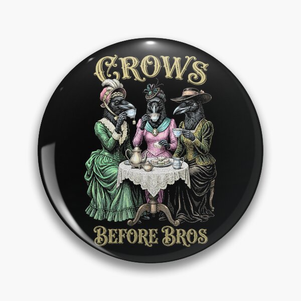 Item preview, Crows Before Bros Funny Feminist Vintage Raven Ladies Tea designed and sold by GrandeDuc.