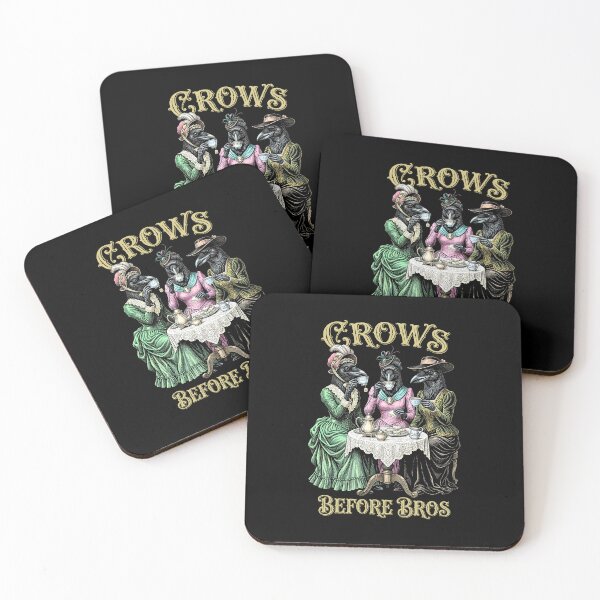 Item preview, Crows Before Bros Funny Feminist Vintage Raven Ladies Tea designed and sold by GrandeDuc.