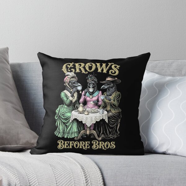 Item preview, Crows Before Bros Funny Feminist Vintage Raven Ladies Tea designed and sold by GrandeDuc.
