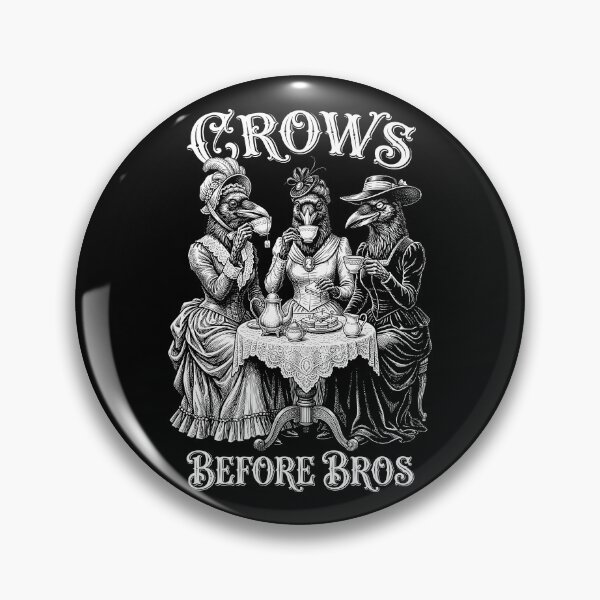 Item preview, Crows Before Bros Funny Feminist Vintage Raven Ladies Tea designed and sold by GrandeDuc.