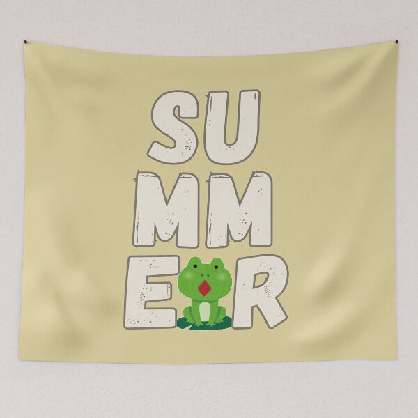 Item preview, Funny Retro Cute Frog Summer Typography Illustration With Beach Vibes designed and sold by JWSmile.
