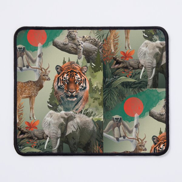 Item preview, Six Iconic Wild Soul of Bangladesh (Royal bengal tiger, rare clouded leopard, spotted deer, gharial, western hoolock gibbon, asian elephant) designed and sold by BigSquareOfficial.