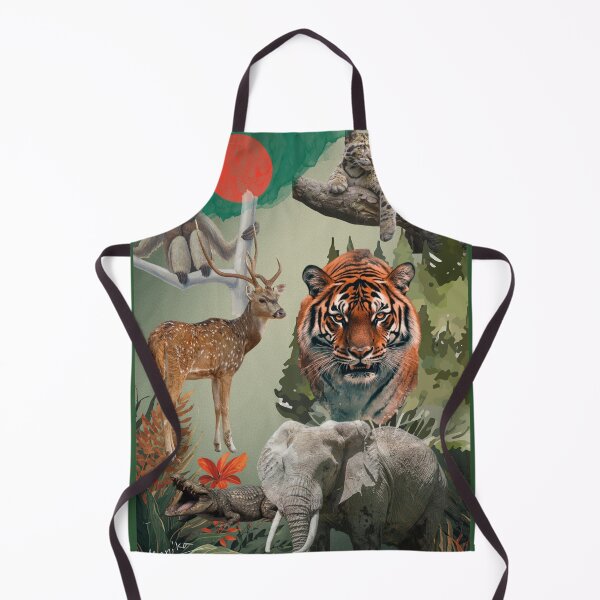Item preview, Six Iconic Wild Soul of Bangladesh (Royal bengal tiger, rare clouded leopard, spotted deer, gharial, western hoolock gibbon, asian elephant) designed and sold by BigSquareOfficial.
