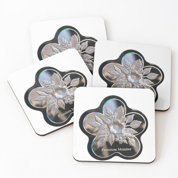 Item preview, A premium member badge with a flower design on transparent background designed and sold by Creative88Art.