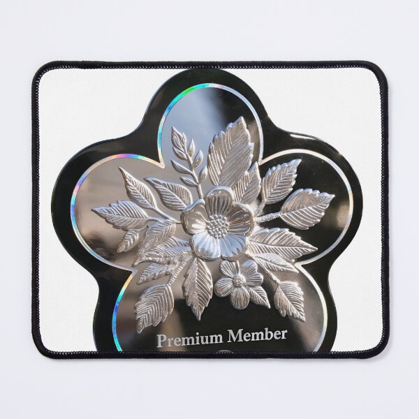 Item preview, A premium member badge with a flower design on transparent background designed and sold by Creative88Art.