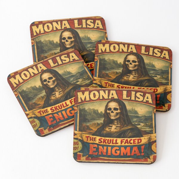 Item preview, Mona Lisa Carnival Sideshow Skull Enigma Banner designed and sold by Dragonmotor Media.