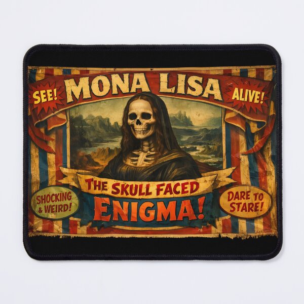 Item preview, Mona Lisa Carnival Sideshow Skull Enigma Banner designed and sold by dragonmotor7.