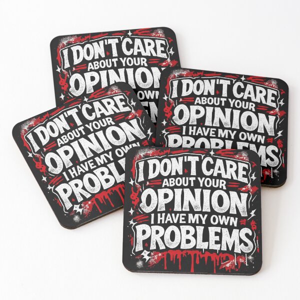 Item preview, I Don’t Care About Your Opinion Streetwear Quote Graphic Tee designed and sold by Sunny Flamingo Studio.