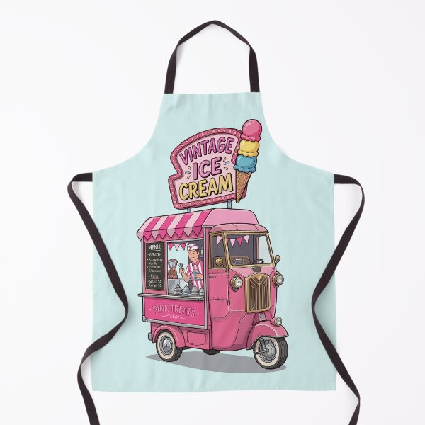 Item preview, Vintage Pink Ice Cream Truck Retro Gelato designed and sold by capricedefille.