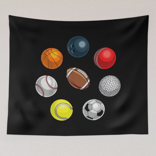 Item preview, Cartoon Sports Balls Design designed and sold by PamQBennett.