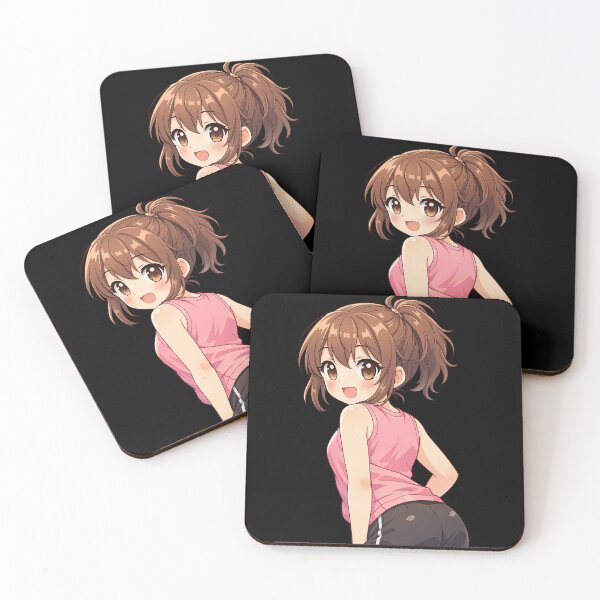 Item preview, Cute Sporty Anime Girl Sticker – Kawaii Athletic Ponytail Lookover designed and sold by glitchman2.