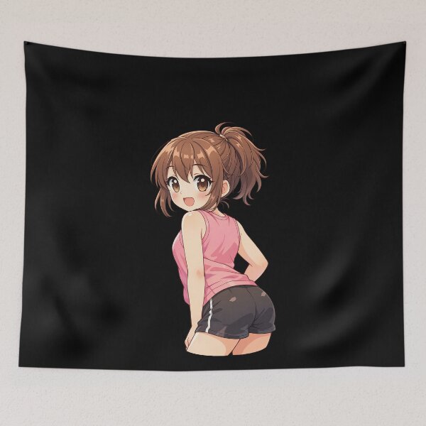 Item preview, Cute Sporty Anime Girl Sticker – Kawaii Athletic Ponytail Lookover designed and sold by glitchman2.