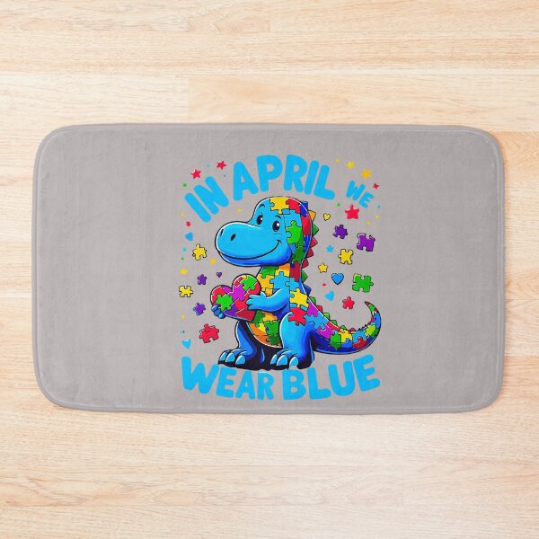 Item preview, Autism Awareness in April We Wear Blue T-Rex Dino designed and sold by mjohnson9.