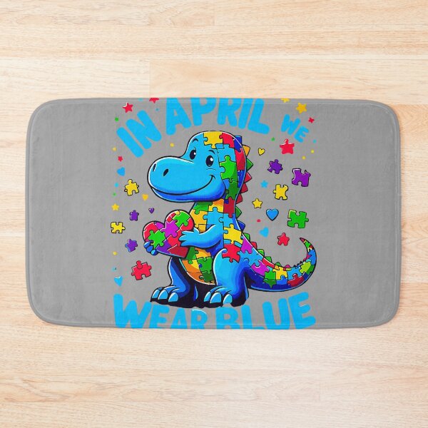 Item preview, Autism Awareness in April We Wear Blue T-Rex Dino designed and sold by GreggRoss.