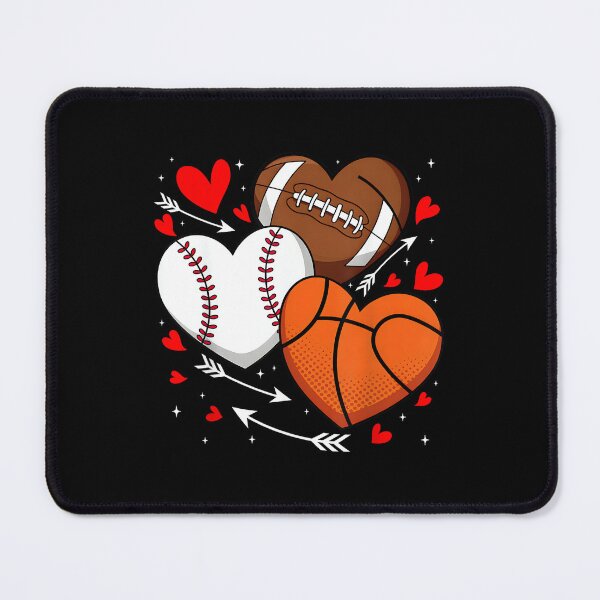 Item preview, Cute Heart Baseball Basketball Football Valentine Boy Men designed and sold by PamQBennett.