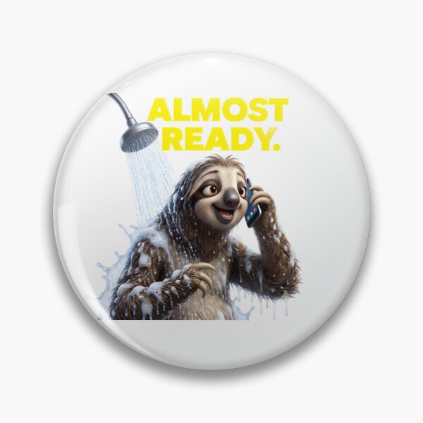 Item preview, Funny Sloth T-Shirt "Almost Ready" Shower Graphic Tee Unisex Zootopia Style Flash Gift designed and sold by CryptoCactus.