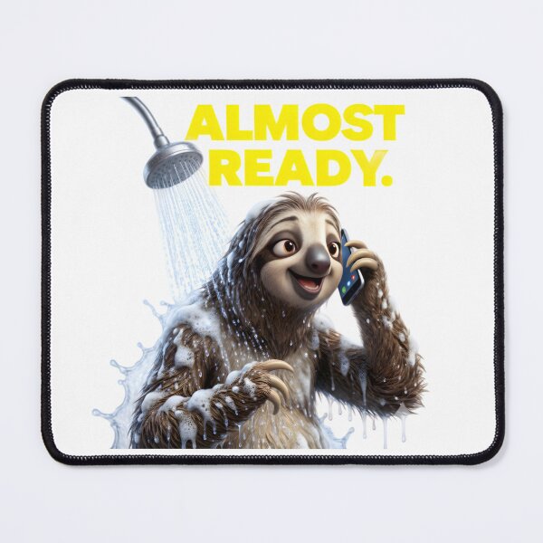 Item preview, Funny Sloth T-Shirt "Almost Ready" Shower Graphic Tee Unisex Zootopia Style Flash Gift designed and sold by CryptoCactus.